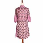 Taaga Boho Maternity Dress Pink Rose Shimmer Floral Tunic Women’s Size Small Photo 2