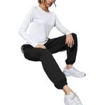 SheIn Curve Black Elastic Waist w/ Pocket Sweatpants Size 1XL EUC #6304 Photo 6