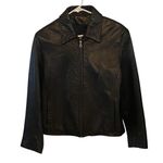 Vintage Y2K Tibor Classic soft Black Leather Jacket zip up pockets Size L Photo 0