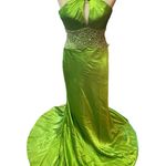 Mori Lee by Madeleine Gardner keyhole neck formal dress size 8 green Photo 12