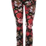 Urban Outfitters BDG Mid Rise Twig Ted Black Floral Printed Skinny Jeans Size 25 Photo 2