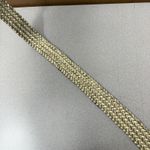 Chicos Woven Leather Belt Womens Gold Gem Buckle Embellished Bead Boho Wrap 52" Photo 3