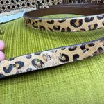 Bundle of 2 Skinny Belts Animal Print White Patent Adjustable Size Medium Photo 1