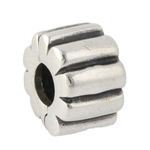 Pandora Authentic Ribbed Clip Silver Bead Charm Photo 0