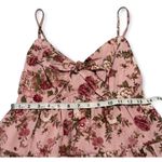 Trixxi  Pink Floral Tiered Babydoll Mini Dress M Photo 9