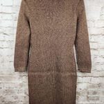 Retrofête Retrofete Avenue Rib Knit Dress in Metallic Cognac Size XL Long Sleeve Mini NWOT Photo 7