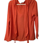 Merrell Open Front Drape Womens Long Sleeve Cardigan Sweater Coral Sz Large Photo 0