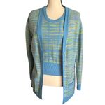 Vintage Puccini 2 piece Belted sweater set. Size 16. Blue Photo 2