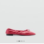 Mango  LEATHER BALLET FLATS WITH BOW red $98 nwt 
Casual Y2K fall classic boho Photo 3