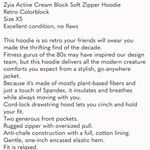 Zyia Active Cream Block Soft Full Zip Hoodie Retro Colorblock Size XS Athleisure Photo 2