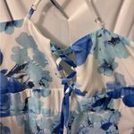 Sequin Hearts NWT  Blue and White Floral High Low Dress Photo 1