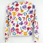 Love moschino Womens Balloon Animal Logo Print Long Sleeve Crewneck Top Size 2 Photo 7