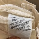 Mango  Havana high waist  jeans woman size 6 cream color 29” inseam button fly Photo 5