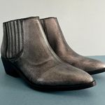Chinese Laundry Farrah Silver Metallic Block Heel Western Ankle Booties Photo 1