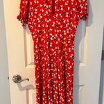 Faithfull the Brand Ari Midi Dress Jasmine Red | Size XS Photo 2