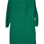 Talbots  Women's Dress 3/4 Sleeve Lace Kelly Shift‎ Scalloped Hem Green Size 8 Photo 0