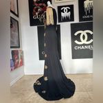 NWOT Evening Gown in Black & Gold Size 4 Photo 2