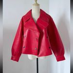 Free People Alexis cropped vegan leather jacket Red Photo 6