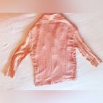 Anthropologie  Amadi Pink Shimmer Linen Oversized Blazer Jacket Lightweight Coat Photo 5