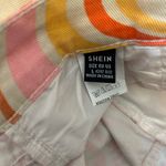 SheIn Tie Dye multicolor print wide leg jean material pants sz L Photo 2