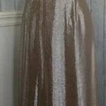 NWT Olcay Gulsen Silk Halter Neck Backless Maxi Gown Gold Photo 0