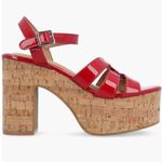 Journee Collection Jania Tru Comfort Platform Sandal Women's 7 Red Cork NWOT Photo 5