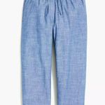 J.Crew NWT  Chambray Drawstring Cotton Pants Medium Echo Blue Wash Photo 4