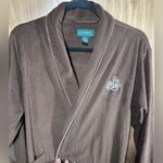 Ralph Lauren Lauren  Size L Brown Bathrobe Soft Fleece Knee Length Wrap Robe Photo 2