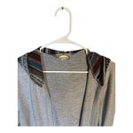 Skonhet‎ Cardigan Sweater Southwest Sz XL Aztek Gray Design Photo 2
