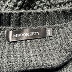 Merokeety  waffle knit black long sleeve sweater size XXlarge. Photo 7