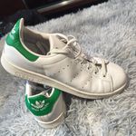 Adidas  White Sneakers with Green Accents Photo 3
