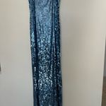 Reformation  Elise Knit Blue Sequin Dress Size Medium NWT Photo 8