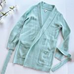 J.Crew Factory Wrap Cardigan Sweater Top & Pants Set Extra Soft Yarn Wintergreen Size XXS Photo 4