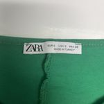 ZARA  Green Embroidered Two-Textured Pullover V-Neck Dress- Small Photo 8