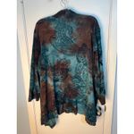 Cato Y2K Blouse 22/24W Blue Brown Fairy Grunge Velvet Burnout Office Whimsigoth Photo 3