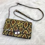 ZARA Yellow Black Snakeskin Crossbody Bag Purse Photo 6