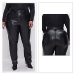 Good American NWT Faux Leather Good Icon Pants in Black Women Plus Size 24 Photo 2