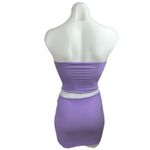 White Fox Boutique NEW White Fox Purple Sexy Cutouts Strapless Tube Top & Mini Skirt 2 Piece Set OS Photo 2