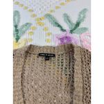 Cable & Gauge Cable Gauge Beige Crochet Open Front 3/4 Sleeve Cardigan Sweater Women One Size Photo 4
