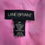 Lane Bryant  Women's Tweed Blazer Jacket Pink Purple Size 28 Floral Brooch New Photo 3