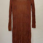 Long Sleeve Loose Knit Sweater Orange Size M Photo 1