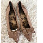 Sam Edelman Pointed Toe Ballet Flats Leather Bow Accent Brown Shoes 6.5 Photo 3