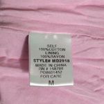 Mable Pink Mini Babydoll Dress Smocked Puff Sleeve Tiered Medium Photo 5