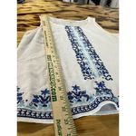 Skies Are Blue Size MP Floral Print Sleeveless Top Crocheted Embroidered Peasant Photo 3