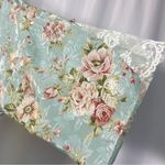 California Dynasty Vintage Satin Floral Lace Flowy Robe Sexy Feminine Green Size undefined Photo 4