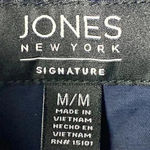 Jones New York SIGNATURE WO SIZE MEDIUM NAVY JACKET ZIP BUTTON CLOSURE POCKETS Photo 5