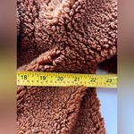 Free People  Sherpa Teddy Pea Coat Oversized Burnt Orange Brown Jacket Cozy XS Photo 7