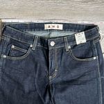 NEW Amo Womens Blue Mid Rise Bow Hem Straight Leg Ankle Jeans Size 27 Photo 10