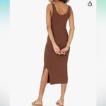 Amazon Chocolate Brown Ribbed Midi Sleeveless Dress XS NWT Photo 3