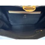 American Vintage American VTG 50's Lewis top handle envelope patent glossy black gold clasp bag Photo 11